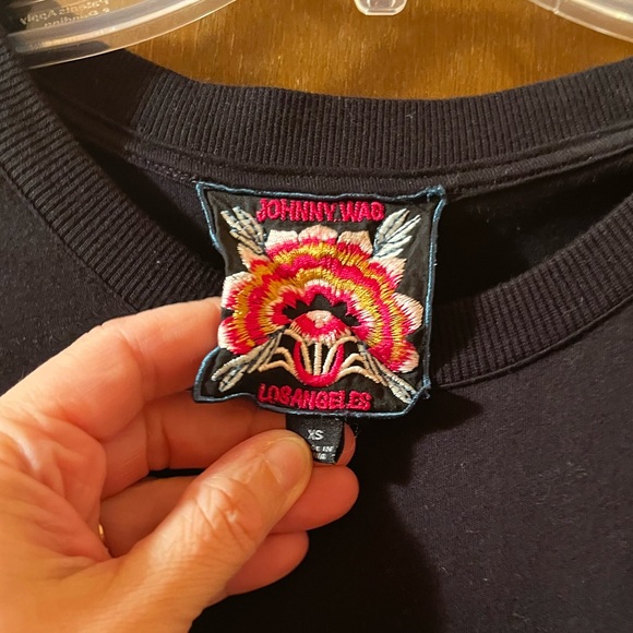 Johnny Was Domingo Linen Knit Mix Dress in Black - Picture 6 of 9